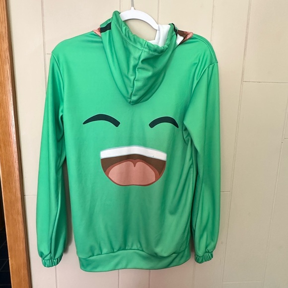 Green hoodie with some YouTuber or meme logo on it. - Picture 2 of 2